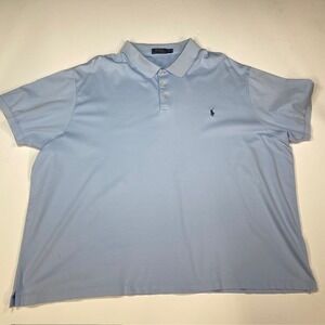 Polo Ralph Lauren Big & Tall 4XB Light Blue Cotton Classic Fit Polo Shirt
